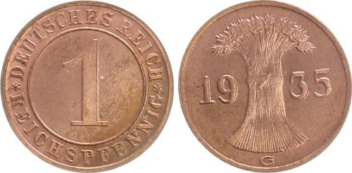 Weimar reichspfennig 1935 g - 1,