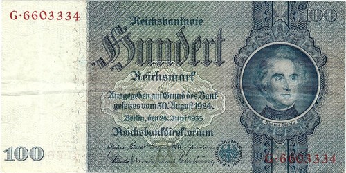 100 reichsmark 1935 berlin - 100,