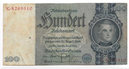 100 mark 1935 - 100, f/g