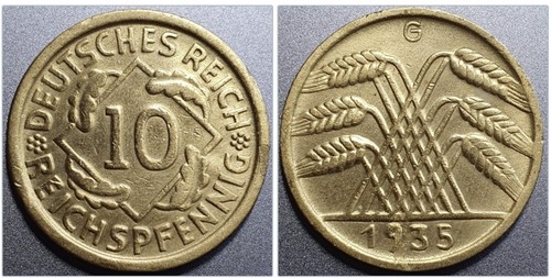 Reichspfennig 1935 g - 10,