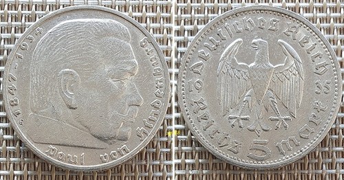 Reichsmark 1935 paul v - reichsmark,